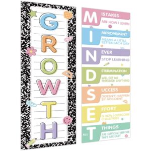 Growth Mindset Posters for Classroom Motivational Posters Decorations Bulletin Board Banner Composition Theme Inspirational School Poster for Teachers Preschool Elementary Middle School