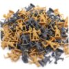 Grsrkep Plastic Army Men 200 Pcs, 1:72 Knight Toys, Grey & Gold