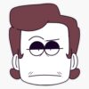 Grumpy Cartoon Dude Funny Meme Face Vinyl Bumper Sticker