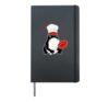 Grumpy Frog Lover Funny Chef Cook Kitchen Foodie Sumi-e Hardcover Journal, Black