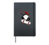 Grumpy Frog Lover Funny Skateboarding Teens Skater Sumi-e Hardcover Journal, Black