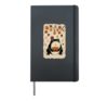 Grumpy Frog Lover Funny Thanksgiving Pumpkin Pie Fall Sumi-e Hardcover Journal, Black
