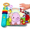 GRWXHB Baby Song Books 0-6-12 Months, Nontoxic Fabric Baby Cloth Books with Music and Lights Newborn Infant Carseat Toys 6-9-12 Months Shower Gifts Easter Basket Stuffers (Forest)