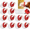 GSHWXD 12PACK No Waste Chicken Feeder Ports - DIY Chicken Feeder Kit with Hole Saw - Chicken Feeder Cups for Bucket,Barrels,Bins,Troughs