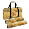 Guevoxuh 3 PCS Empty Mahjong Tote Bag Set for Tile, Racks & Pushers, Zippered Mahjong Set Organizer with Padded Handle, Empty Bags Only, Fall Cute Cat