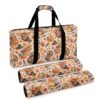 Guevoxuh American Mahjong Carring Tote, 3-Piece Portable Quilted Mahjong Bag Set for Mahjong Tiles, Racks & Accessories, Empty Bags Only, Thanksgiving Turkey Harvest Fall