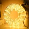 Guhope 2 Pack 100 LEDs Rope Lights Outdoor String Lights (Warm White)