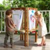 Guidecraft Acadia Outdoor 4 Sided Art Easel for Kids