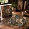 Guitar Puzzle 1000 Pieces for Adults, Vintage Steampunk Gear Jigsaw (1)