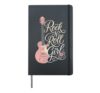 Guitar Rock N Roll Girl Cute Girls Guitarist Gift Hardcover Journal, Black