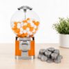Gumball Machine with 100 32mm Capsules & 30 Tokens(Orange)