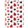 GuoChe Notebook Journals 1 Pack Cute Red Ladybugs Heart Seamless Pattern Sweet Love Bug Design for Valentine's Day Whimsical