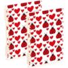 GuoChe Notebook Journals 2 Pack Cute Red Ladybugs Heart Seamless Pattern Sweet Love Bug Design for Valentine's Day & Whimsical Home