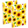 GuoChe Notebook Journals 2 Pack Sunflower Ladybugs Summer Spring Flowers
