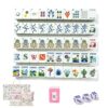 Gvnekmti Purple Acrylic Engraved American Mahjong Set 160 Tiles 1.2 Inch (Green Mahjong Tiles)