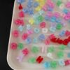 Gythara 150 pcs Crackle Letter Acrylic Chunky Beads for DIY Keychains