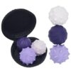 H-TONE Fidget Magnets Silicone Toys for Adults & Teens,3PCS Purple Stress Relief Sensory Toys for Autism ADHD Anxiety,Fun Textures Gadgets,Office Desk Toy (Purple, Large-P)