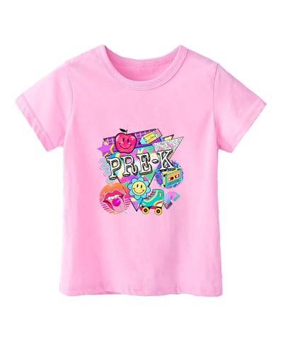 Habudda First Day of Preschool Shirt Pre K Shirts for Girls Boys Toddler Kids 2T 3T 4T Prek Cotton Tee 1st Day of Preschool Gift