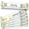 Hadley Designs Desk Name Tags for Classroom –25 Student Name Tags for Desks, 13x3" Name Plates for Classroom Decor, Teacher Supplies, Greenery Nametags, 1st-3rd Grade Kindergarten Preschool Must Haves