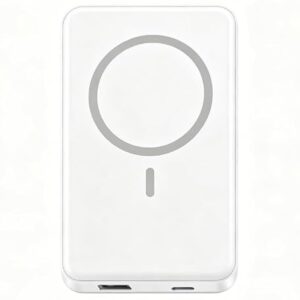 HAIARA 10000mAh Slim Wireless Battery Pack, Magnetic Portable Charger,Cream