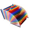 Hailong Ming Expanding File Folder A4 Paper Holder Document Organizer Organizer Accordion File Holder with Color Coded Tabs And Sturdy Build Suit, Multicolor, 24 Pockets