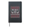 Hail Santa Satanic Pentagram Ugly Christmas Sweater - Hardcover Journal, Black