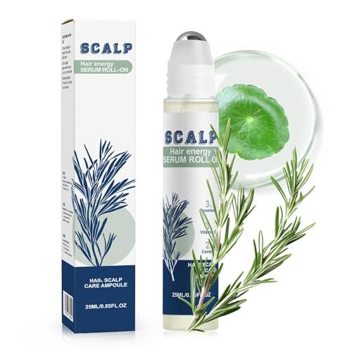 Hair Growth Serum Roll On with Biotin & Niacinamide – Scalp Treatment for Thinning Hair, Helps Improve Hair Density & Thickness, Non-Greasy Leave-In Root Activating Serum for Women & Men