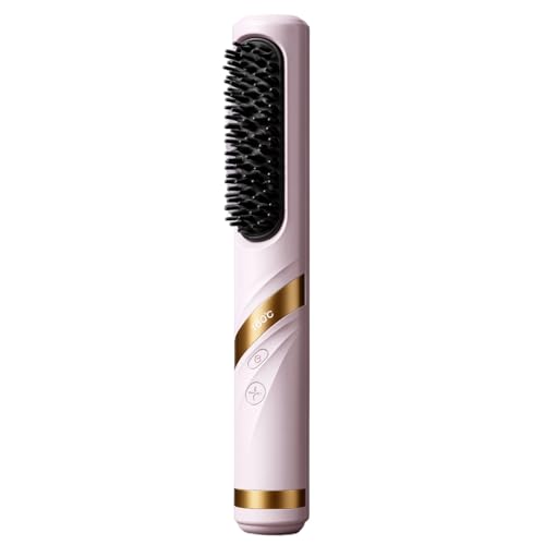 Hair Straightener Brush, Taro Cold Air Styling Comb for Women, 2 in 1 Straight and Curl, 3 Heat Settings, 45W Fast Styling, Lightweight 9 oz / 254 g, Quick Styling Tool for Home