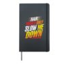 Hair Would Only Slow Me Down Bald Joke Mens Sarcastic Hardcover Journal, Black