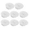 HAKIDZEL 8pcs Round Plastic Money Saving Box Plug with Lock and Key, Secure Piggy Bank Stopper for Enhanced Security and Versatile Application, Reusable Coin Bank Bottom Cover in White