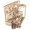 Hallisun 3D Wooden Puzzle Train Station Model Kit, 208 Pcs