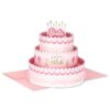 Hallmark Paper Wonder Barbie Pop-Up Card (Pink Birthday Cake) for Kids, Grandchildren, Fans