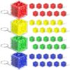 Halloscume 50 Pcs Maze Puzzle Gift 3D Cube Keychain Brain Teaser Game