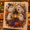 Halloween Beads, Pearl Diamond Art for Adults and Kids, Beginner DIY Seasonal Party Gift,A