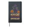 Halloween Black Cat Fine Potions Apothecary Witch Hardcover Journal, Black