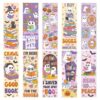 Halloween Bookmarks for Kids, 50 Pcs Cute Spooky Ghost Book Marks Bulk for Reading Book Lovers, Funny Bookmarks for Students Classroom Rewards, Halloween Party Favors Bookish Gifts