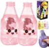 Halloween Bottle‑Shaped Squishy Toy, Skull Face Slow Rising Squeeze Stress Relief Toy, Cute Festive Desktop Decor, Soft Squishy Ornament for Halloween Party Favors Home Countertop Decor，2Pcs-C