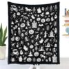 Halloween Coloring Throw Blanket for Kids, DIY Color Your Own，H#