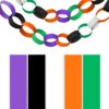 Halloween Colors Paper Chain Strips, Cardstock Craft Strips