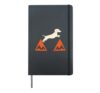 Halloween Dachshund Wiener Dog Jack O Lantern Pumpkin Hardcover Journal, Black