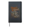 Halloween Dead Tired Skeleton Coffee Vintage Halloween Hardcover Journal, Black