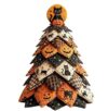Halloween DIY Fabric Quilt Tree Sewing Kit, Spooky Mini Fabric Tree Craft Kit with Pumpkin Black Cat Pattern