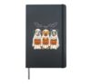 Halloween Dogs in Ghost Costumes Cute Golden Retriever Pup Hardcover Journal, Black
