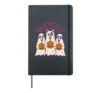 Halloween Dogs in Ghost Costumes Cute Golden Retriever Pup Hardcover Journal, Black