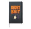 Halloween Fishing Ghost Bait Fish Hook Rod Funny Fisherman Hardcover Journal, Black