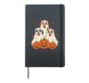 Halloween French Bulldog Ghost Costume Dog Lover Retro Hardcover Journal, Black