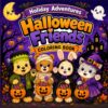 Halloween Friends Coloring Book: Cute Halloween Coloring Pages for Kids Ages 3–6 | Adorable Puppy, Teddy, Bunny & Kitten | Easy and Fun Designs with ... Pumpkins, Costumes, Trick-or-Treat, and More