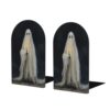 Halloween Ghost Holding A Candle Bookends