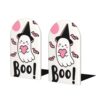 Halloween Ghost Holding A Pink Heart Bookends