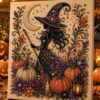 Halloween Ghost Pearl Art DIY Kit, Pearl Diamond Painting for Adults and Kids, Fall DIY Gift for Beginner,B